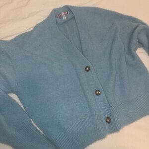 UO Blue Button-Up Women's Sweater